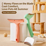 Curved Pet Deshedding Comb for Cats and Dogs