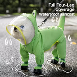 Frog-Style Full-Coverage Raincoat for Small Dogs
