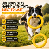 Silicone Dog Ring Toy for Fetch and Tug Play