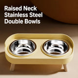 Stainless Steel Dog Bowl with Plastic Stand for Small Dogs