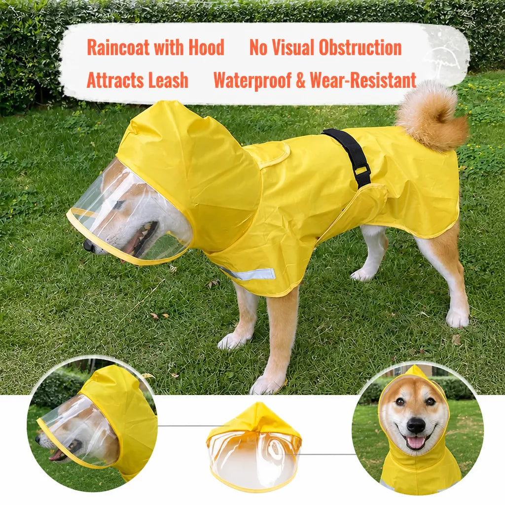 Dog Raincoat Cape for Small to Medium Dogs