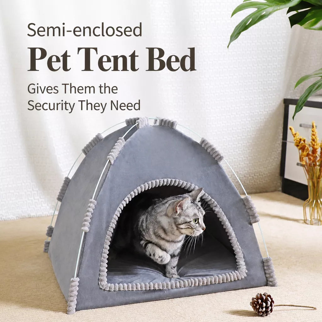 Foldable Pet Tent House with Washable Cover