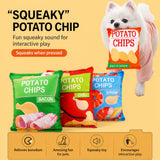 Potato Chip Plush Squeaky Toy for Dogs & Cats