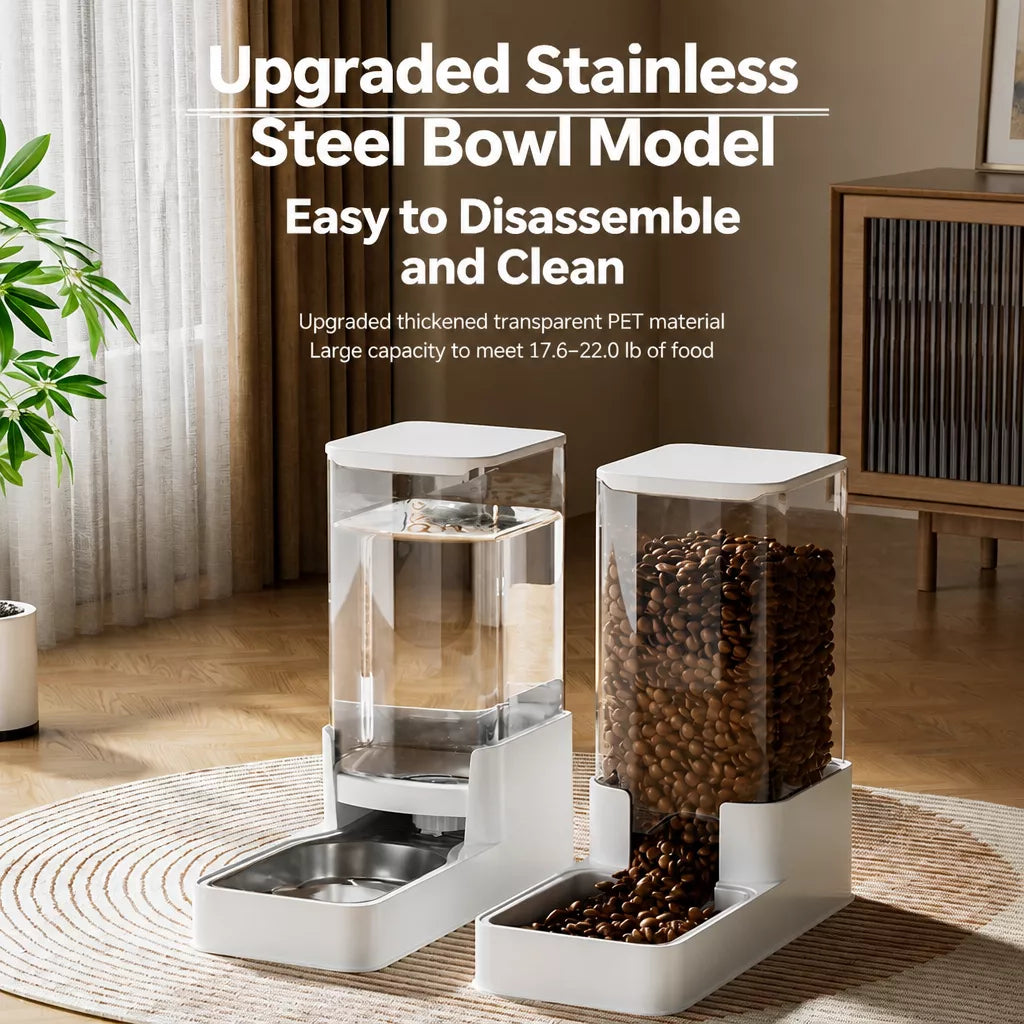 Elevated Dog & Cat Feeding Station with Water Dispenser