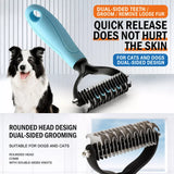 Dog & Cat Grooming Comb for Loose Hair and Tangles