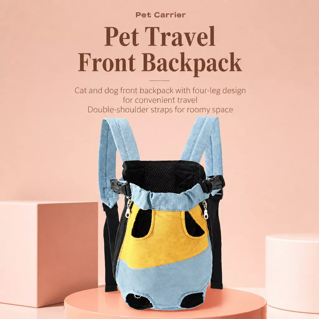 Front-Carry Pet Carrier Backpack for Small Dogs and Cats