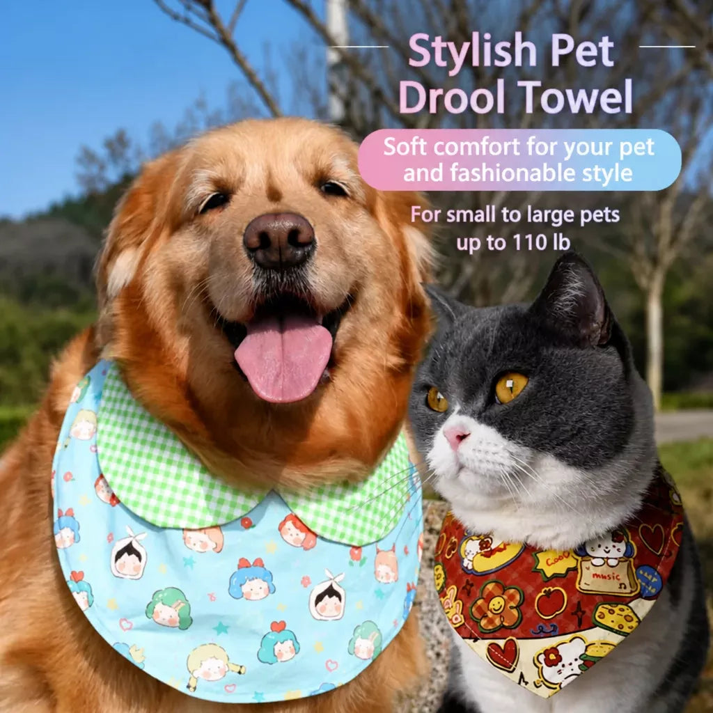 Adjustable Pet Bandana Bib for Dogs and Cats