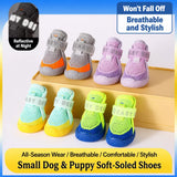 Nylon Knit Dog Shoes with Hook-and-Loop Closures