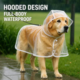 Hooded Full-Coverage Dog Raincoat