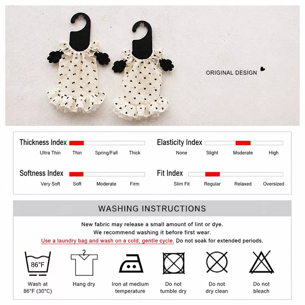 Lightweight Summer Pet Dress for Small Dogs and Cats