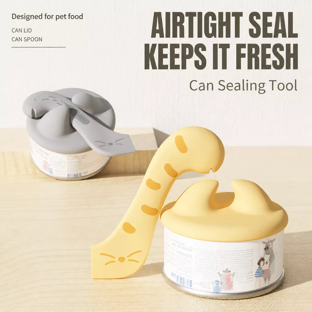 Pet Food Can Lid with Spoon