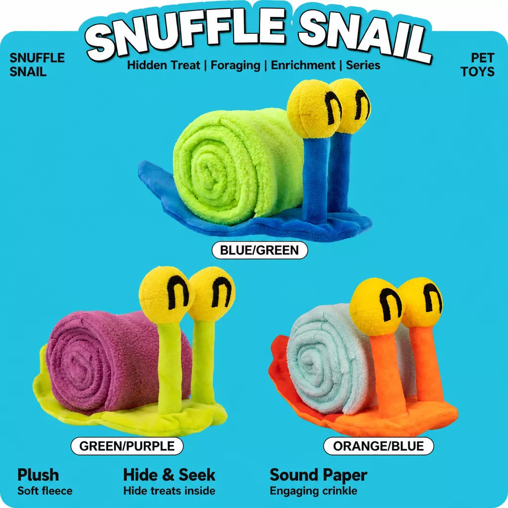 Snail Snuffle Squeaky Dog Toy