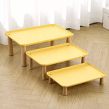 Elevated Pet Feeding Stand with Wooden Legs