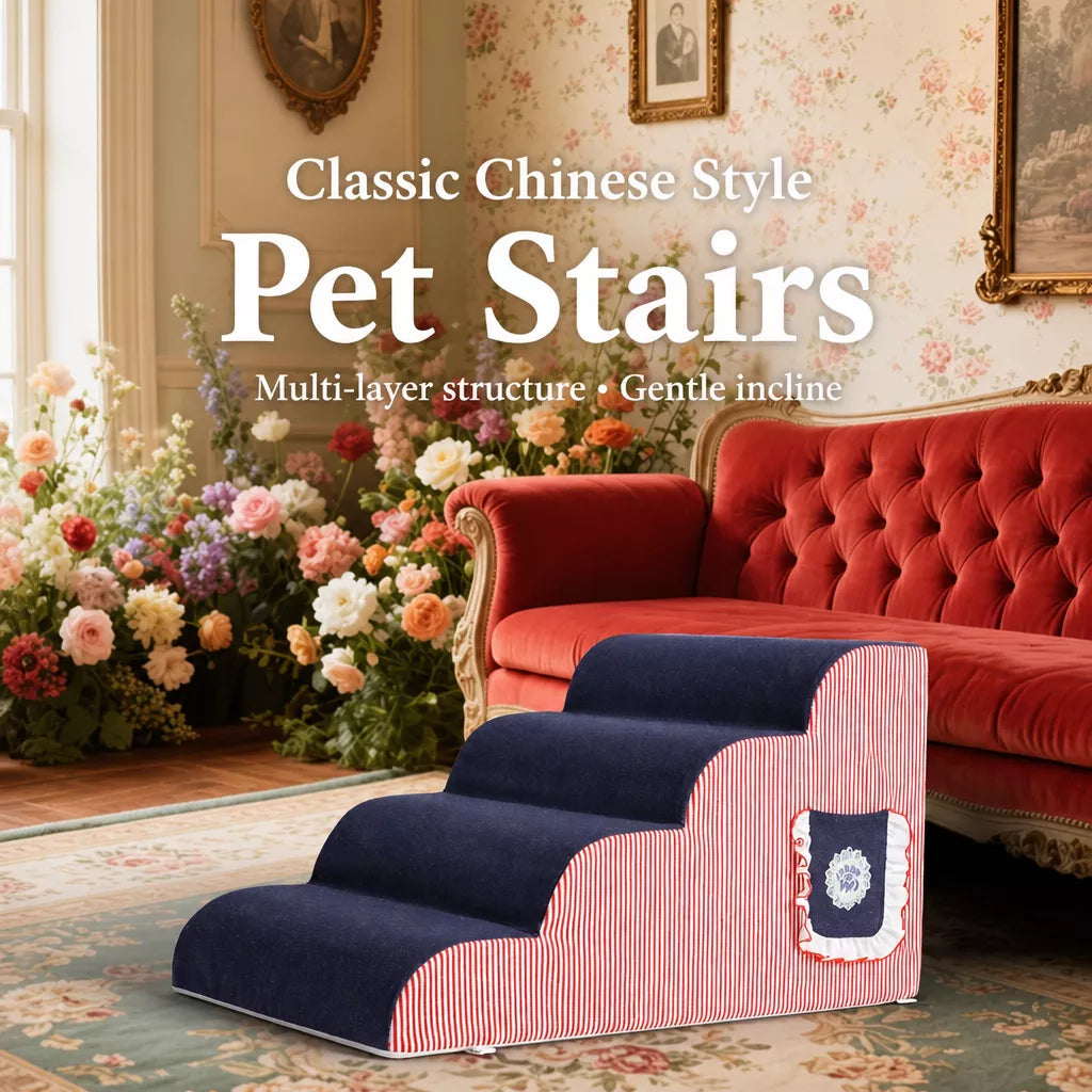 Pet Stairs for Small Dogs with Removable, Washable Design
