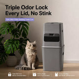 Covered Cat Litter Waste Bin