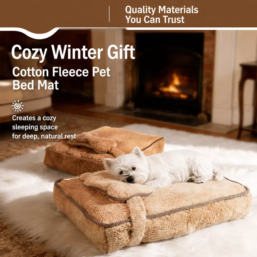 Plush Washable Pet Bed Mat