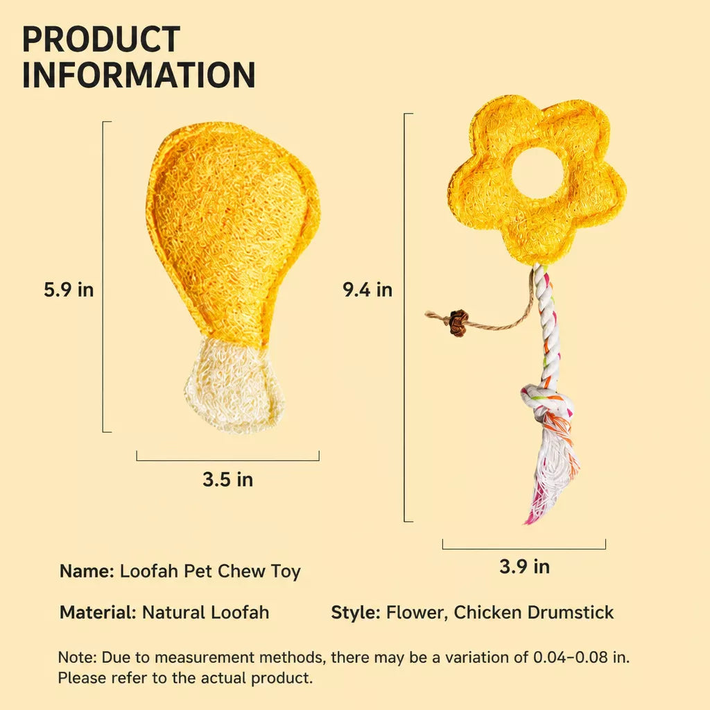 Cat Toy Collection with Natural Loofah and Catnip