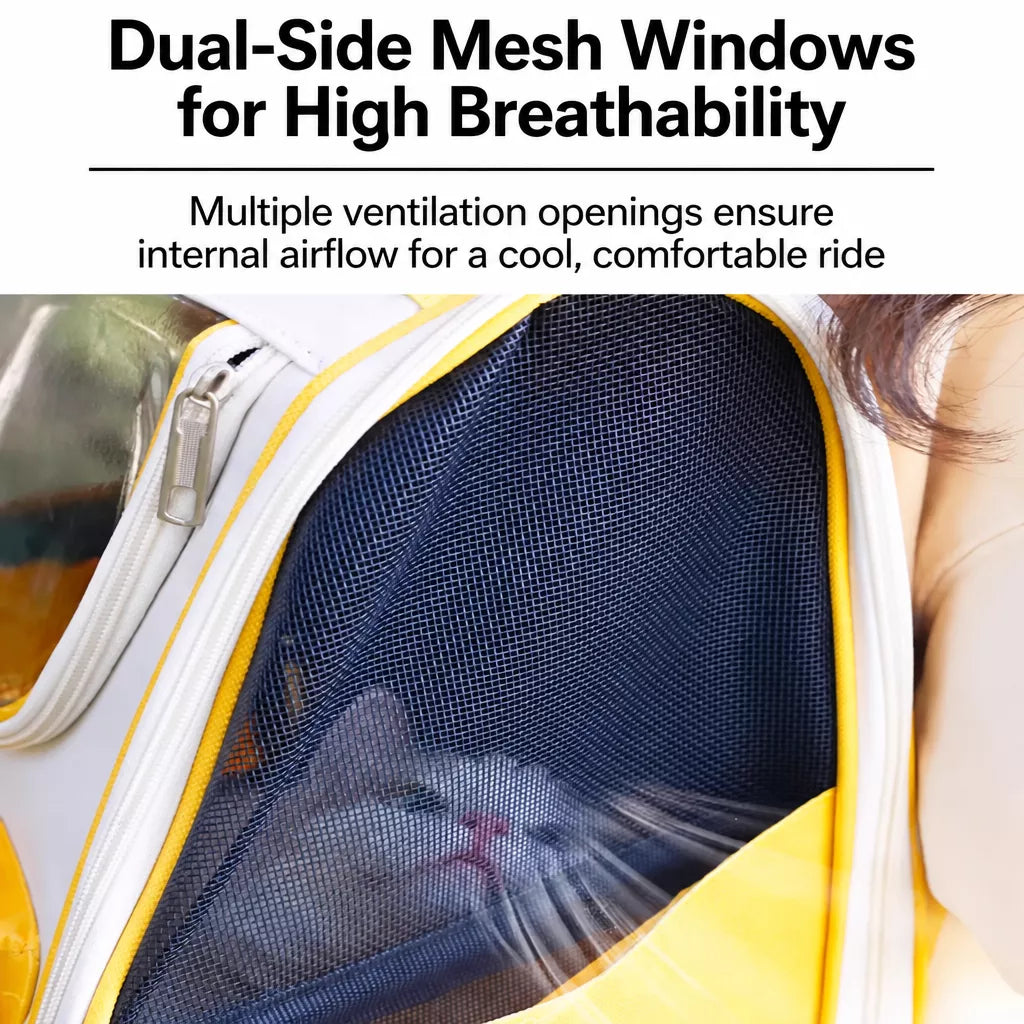 Large-Window Pet Carrier Backpack for Cats and Small Dogs