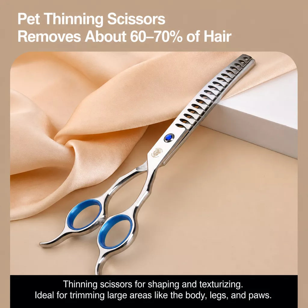 Pet Grooming Shears Set with Storage Case