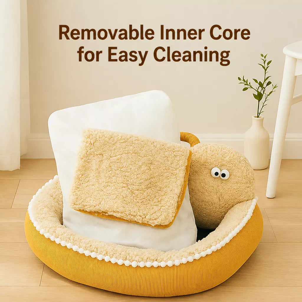 Semi-Enclosed Cat & Dog Bed with Removable, Washable Design