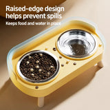Stainless Steel Dog Bowl with Plastic Stand for Small Dogs
