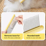 3-Piece Stainless Steel Pet Grooming Comb Set with Plastic Handles