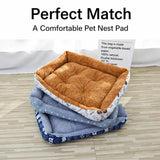 Rectangular Padded Pet Bed for Dogs and Cats