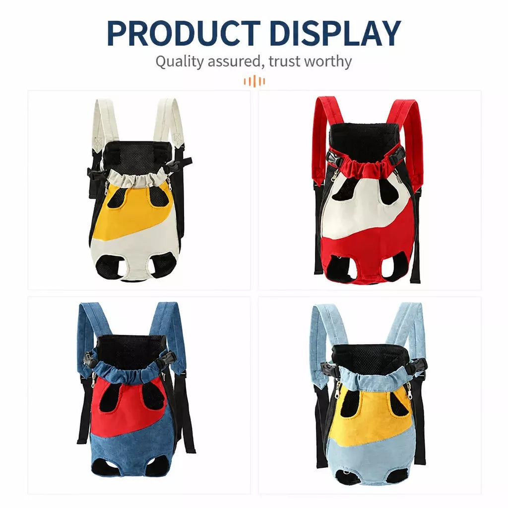 Front-Carrying Pet Carrier Backpack for Small Dogs and Cats