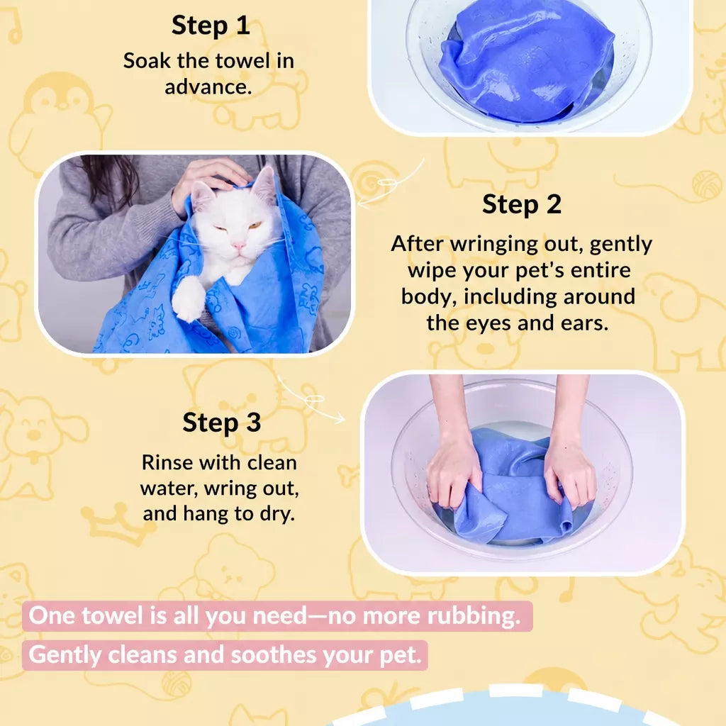 PVA Pet Bath Towel for Dogs and Cats
