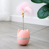 Cat Wobble Toy with Feather and Bell