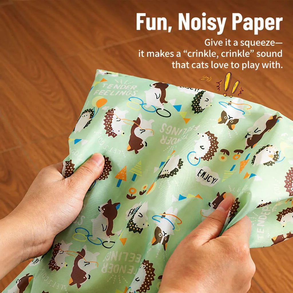 Foldable Oxford Cloth Cat Tunnel Toy with Crinkle Sound