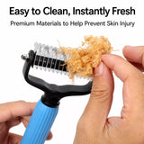 Pet Detangling and Deshedding Comb for Dogs and Cats