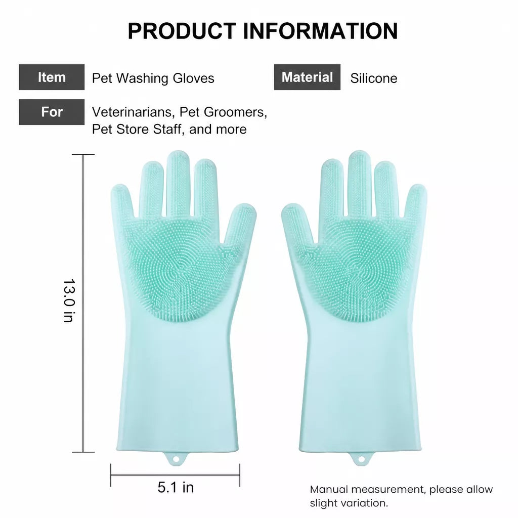 Pet Bathing Gloves for Dogs and Cats