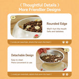 Pet Food & Water Bowl with Low-Profile Non-Slip Base