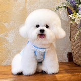 Lightweight Printed Lace-Trim Pet Vest for Dogs & Cats