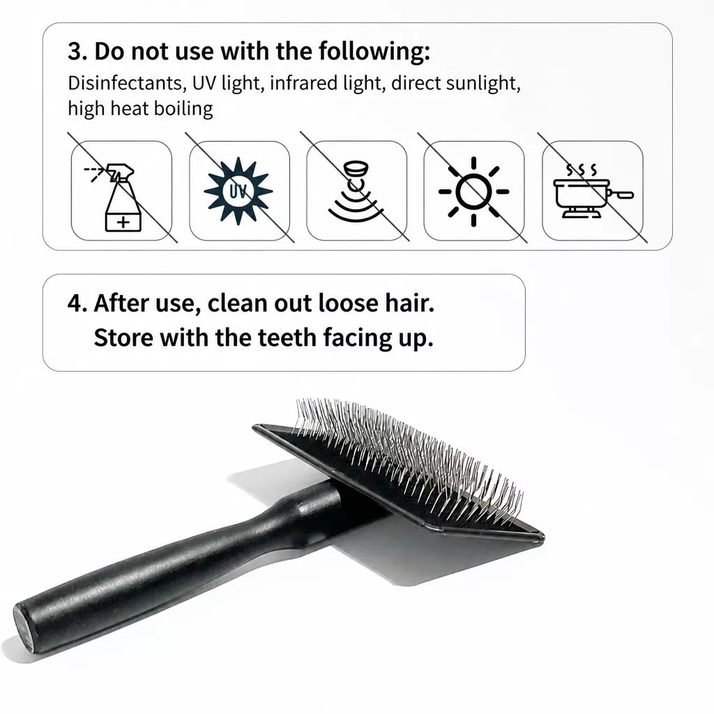 Pet Grooming Pin Brush for Long-Haired Cats and Dogs