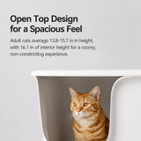 Large Semi-Enclosed Cat Litter Box