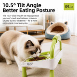 Elevated Double Pet Bowl Stand with Ceramic Bowls