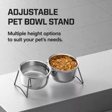 Stainless Steel Double Pet Bowls with Elevated Stand