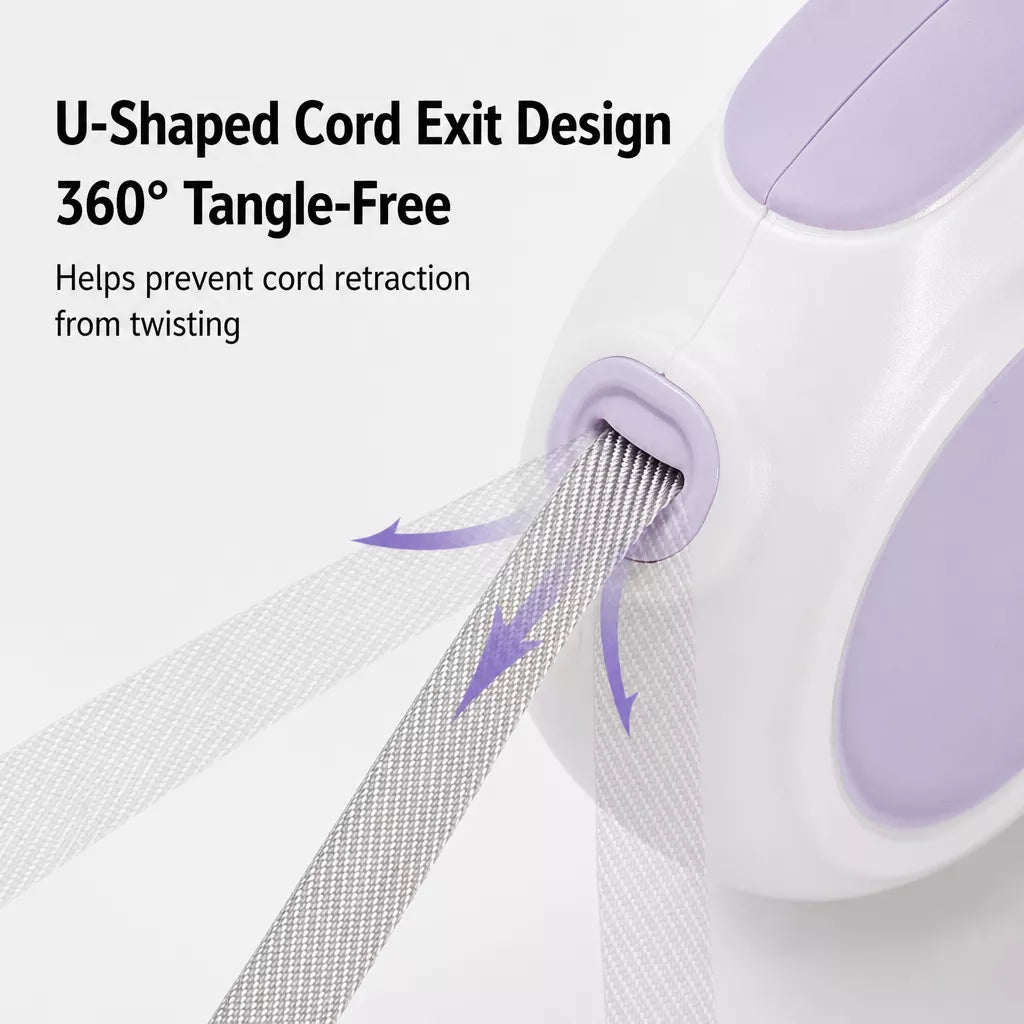 Retractable Dog Leash with Waste Bag Dispenser