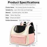 Pet Carrier Backpack with Breathable Design for Travel