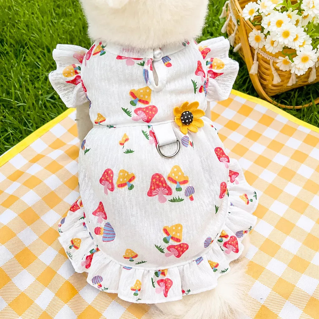 Lightweight Polyester Pet Dress for Cats and Small Dogs