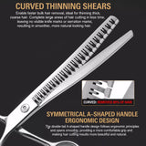 Pet Grooming Scissors Set for Trimming and Thinning