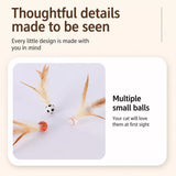 Cat Ball Toy with Feather Details