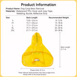 Dog Raincoat with Belly Coverage for Small to Medium Dogs