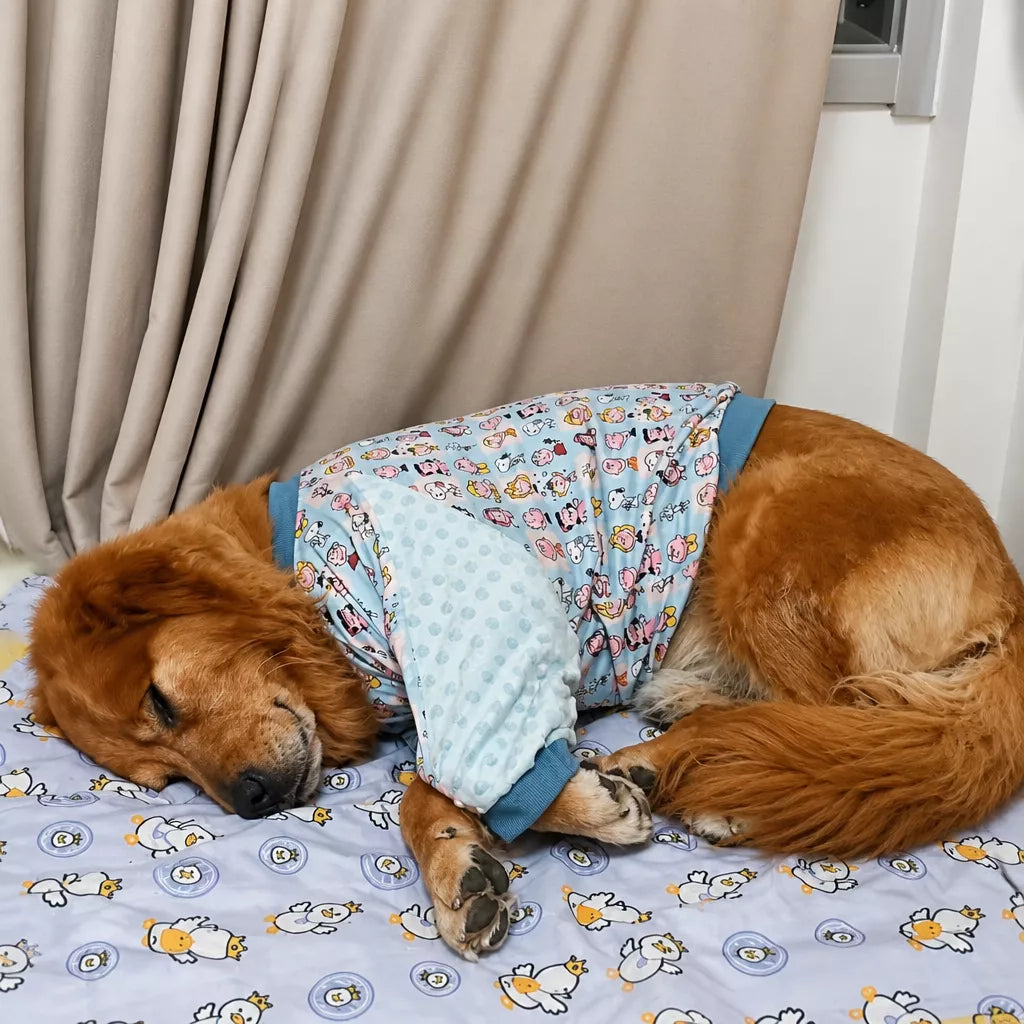 Lightweight Dog Jacket with Elbow and Knee Sleeves for Large Dogs