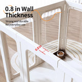 Movable Indoor Pet Playpen with Door and Casters