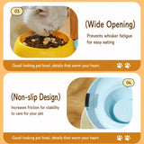 Pet Food & Water Bowl with Low-Profile Non-Slip Base