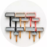 Cushion-Backed Wood-Handle Pin Brush for Cats and Dogs