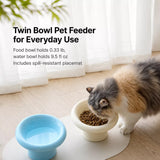 Wide-Opening Ceramic Pet Bowl for Cats and Dogs
